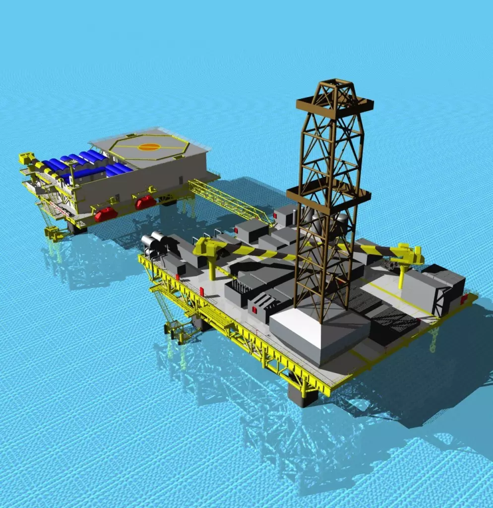 Морская стационарная платформа для бурения разведочных скважин на структуре Геленджикская